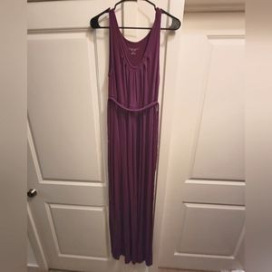 Purple maternity maxi dress